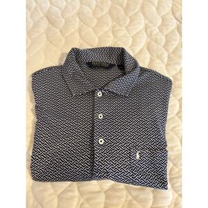 Polo Golf Ralph Lauren Polo Shirt Geometric Print Pima Cotton‎ Golf Athletic  L